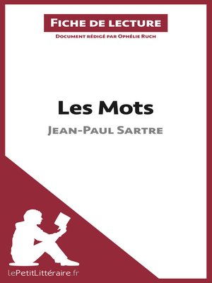 cover image of Les Mots de Jean-Paul Sartre (Fiche de lecture)
